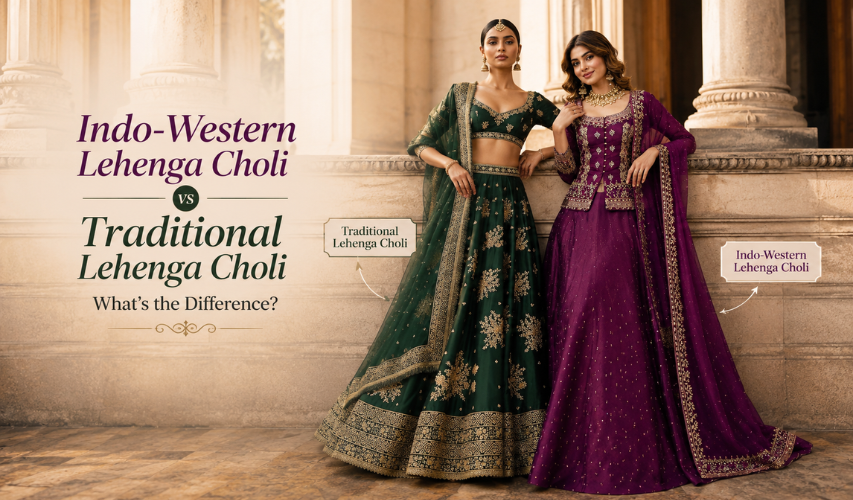 Indo-Western Lehenga Choli vs Traditional Lehenga Choli: What’s the Difference
