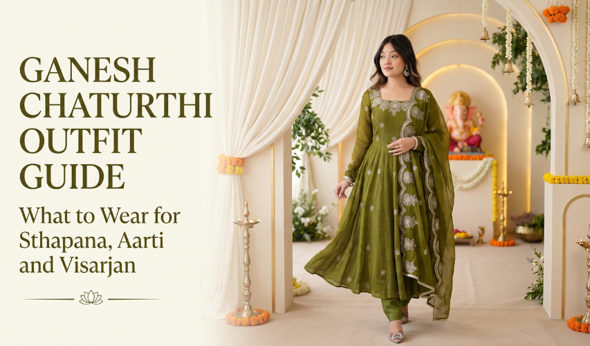 Ganesh Chaturthi Outfit Guide: What to Wear for Sthapana, Aarti and Visarjan